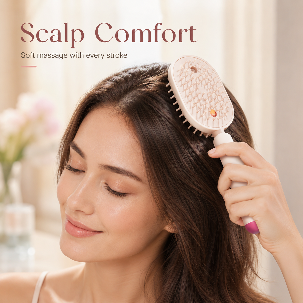 Electric Mist Airbag Massage Comb: Essential Oil Diffuser, Hair Care Comb, Self-Cleaning, Anti-Tangle, Volumizing