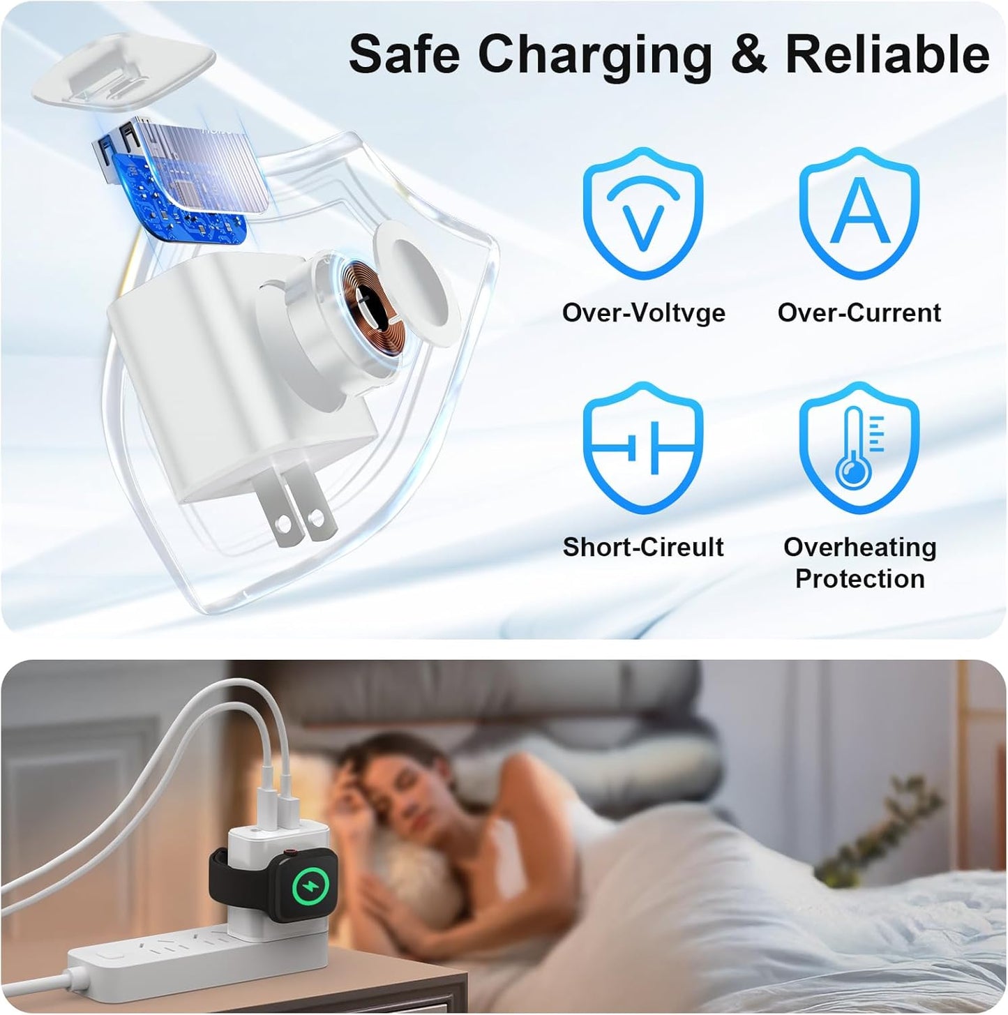 ⚡ 3-in-1 GaN Charging Block | Apple Watch Magnetic Charger + USB-C PD
