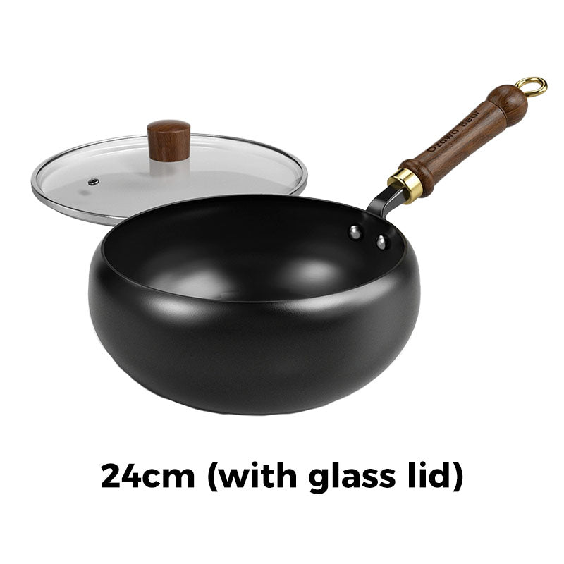 🍳 Uncoated Cast Iron Wok – Deep Iron Cooking Pan