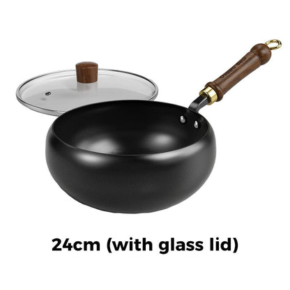 🍳 Uncoated Cast Iron Wok – Deep Iron Cooking Pan