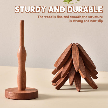 🌳 5-In-1 Foldable Bamboo Christmas Tree Trivet Set ♨️