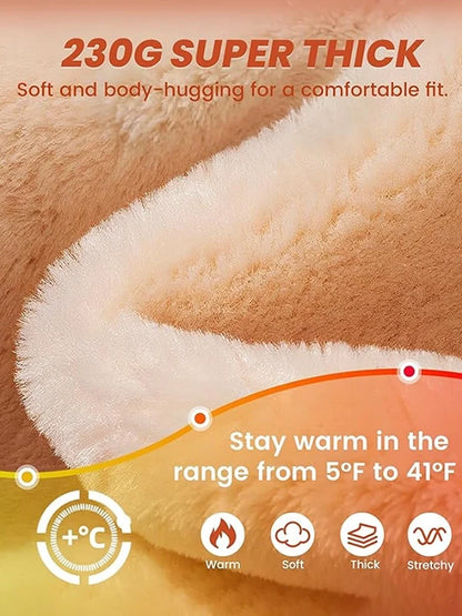 🔥 Magic Fleece-Lined Leggings – One-Seam Design, 5" Compression Waist & Sheer-Look Warmth