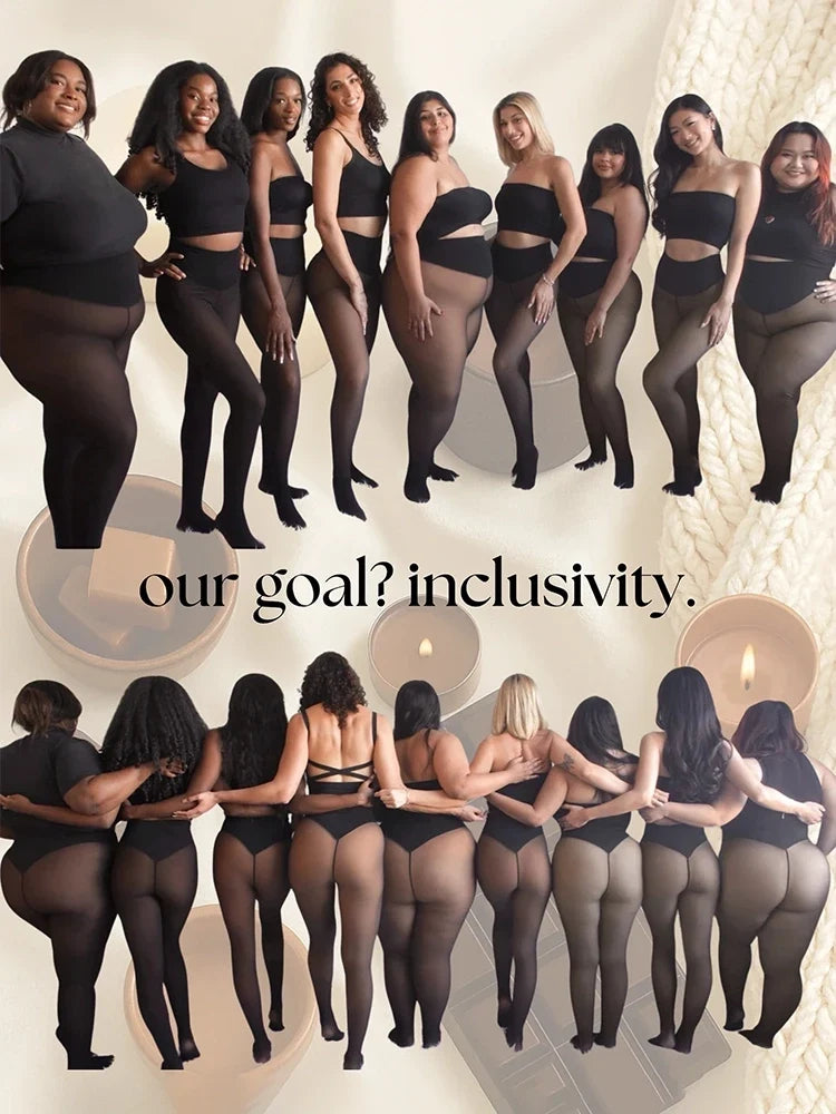 🔥 Magic Fleece-Lined Leggings – One-Seam Design, 5" Compression Waist & Sheer-Look Warmth