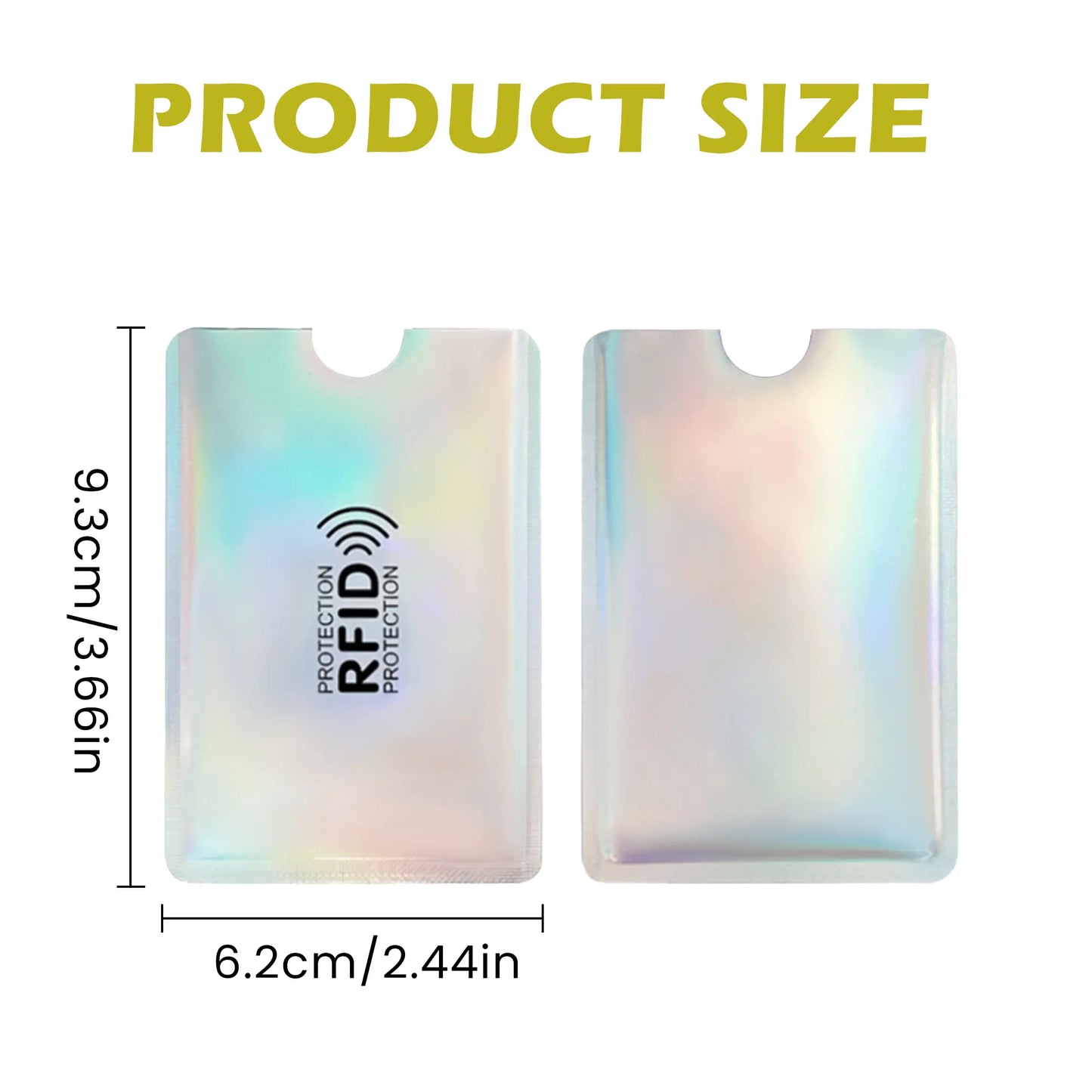 🛡️ RFID Blocking Card Sleeves 8-Pack – Slim Anti-Scan Card Protectors for Wallet Security