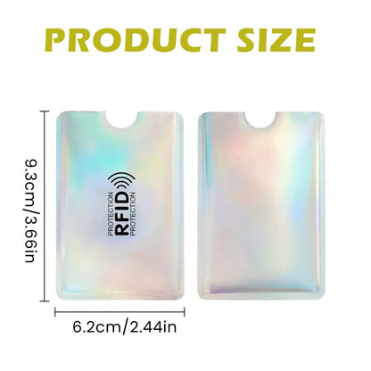 🛡️ RFID Blocking Card Sleeves 8-Pack – Slim Anti-Scan Card Protectors for Wallet Security