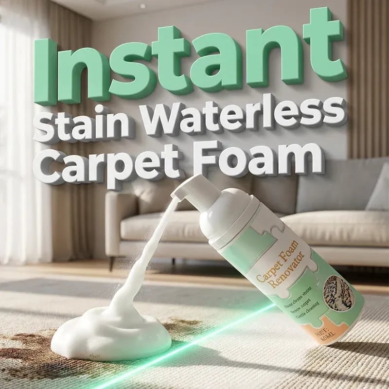 📍🔥Limited Time Promotion 49% OFF🔥Waterless Carpet Foam Stain Remover with Towel