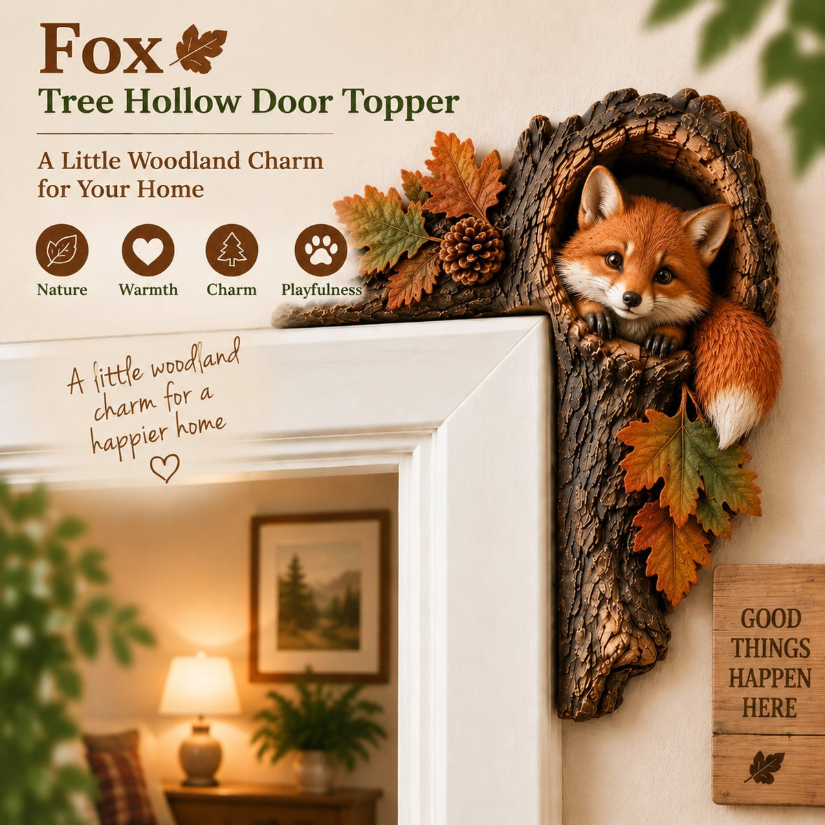⏰LAST DAY 50% OFF 🐿️ Handcrafted Resin Chipmunk Door Ledge Figurine | Wooden Doorway Accent for Nature Lovers 🏡