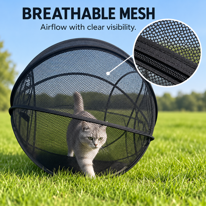 🐱 Pop Up Cat Playpen - Portable Breathable Mesh Outdoor Enclosure Tent 🌿