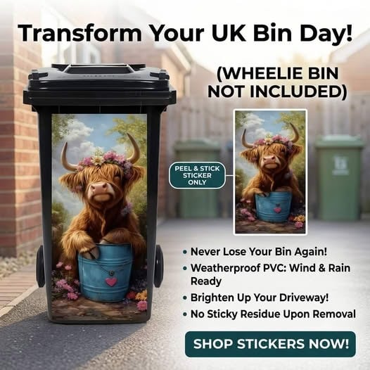 🔥 LAST DAY 50% OFF 🔥 🐴 Horse & Donkey Wheelie Bin Sticker – Waterproof Decal 🌾