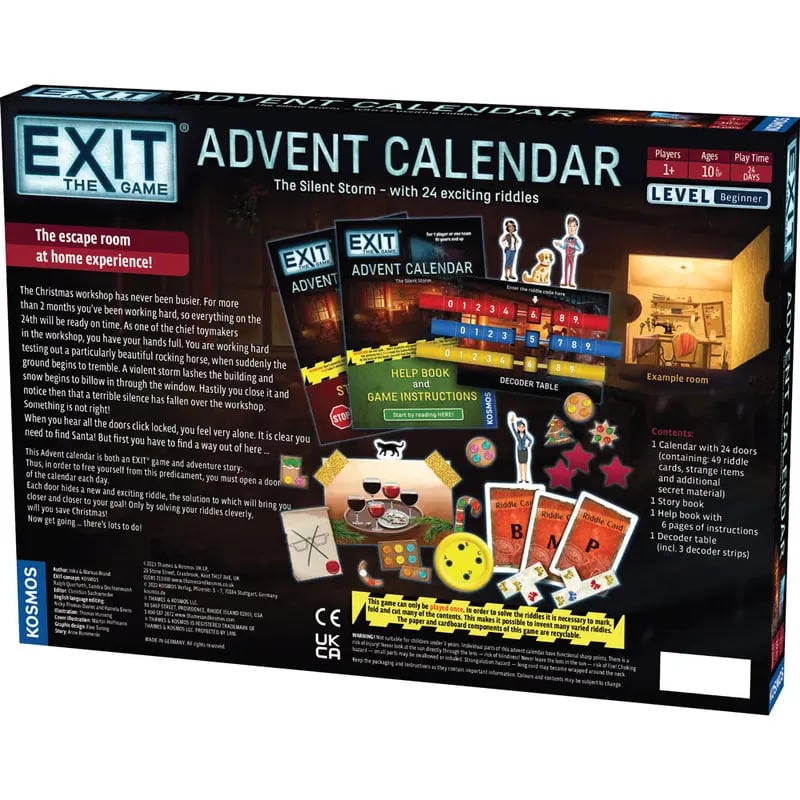 🎄 EXIT The Game 24-Day Christmas Workshop Escape Room Advent Calendar 🔐