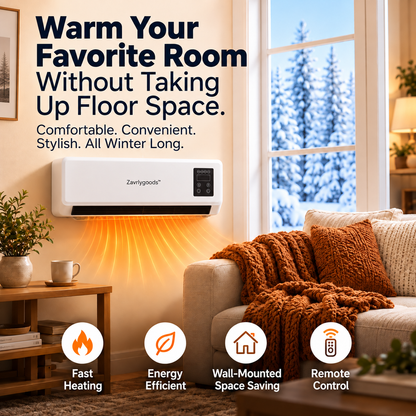 Black Friday Early Bird Deals-Wall-Mounted Space Heater with Thermostat and Remote Control