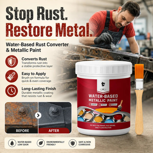 💥 50% OFF TODAY❗🛡️ Water-Based Rust Converter Paint for Metal | Brush-On Protective Coating