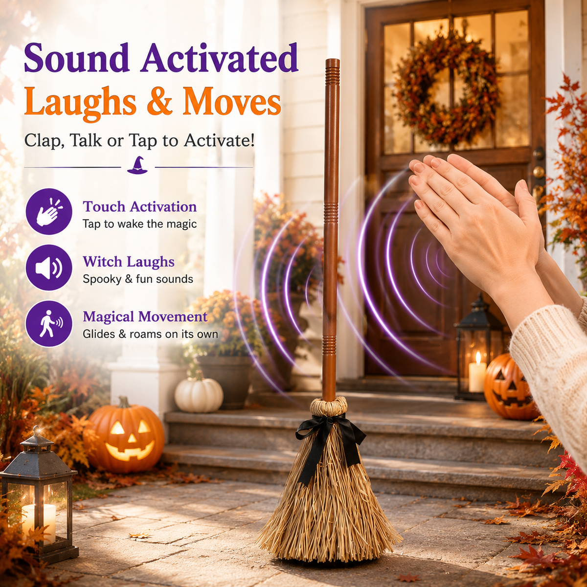 🎃 Halloween Sale 50% OFF |🧹 Magic Floating Witch Broom™ 🧙‍♀️ Animated Sound-Activated Decor