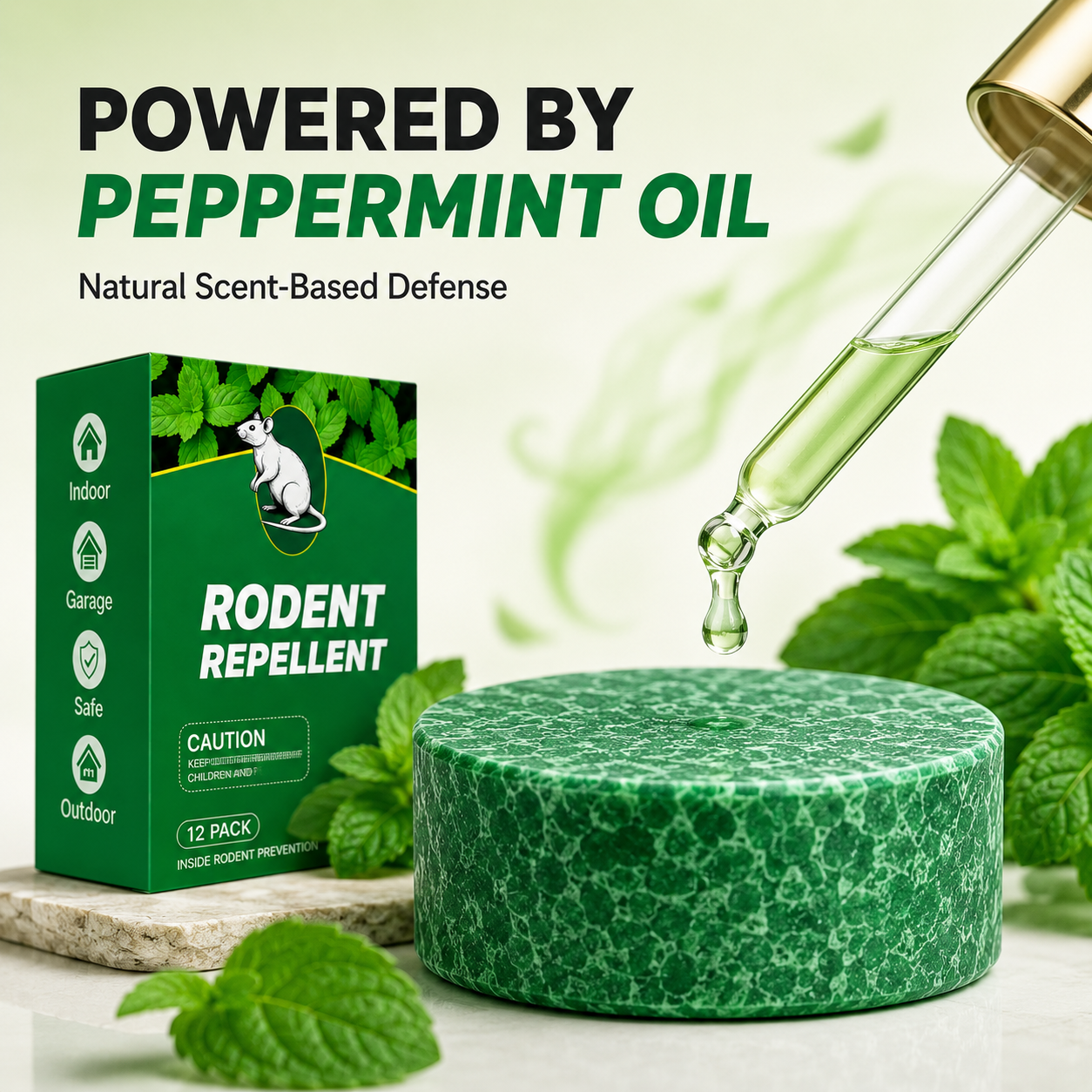 🌱 24-Pack Natural Peppermint Oil Pest & Rodent Repellent Pucks 🐭