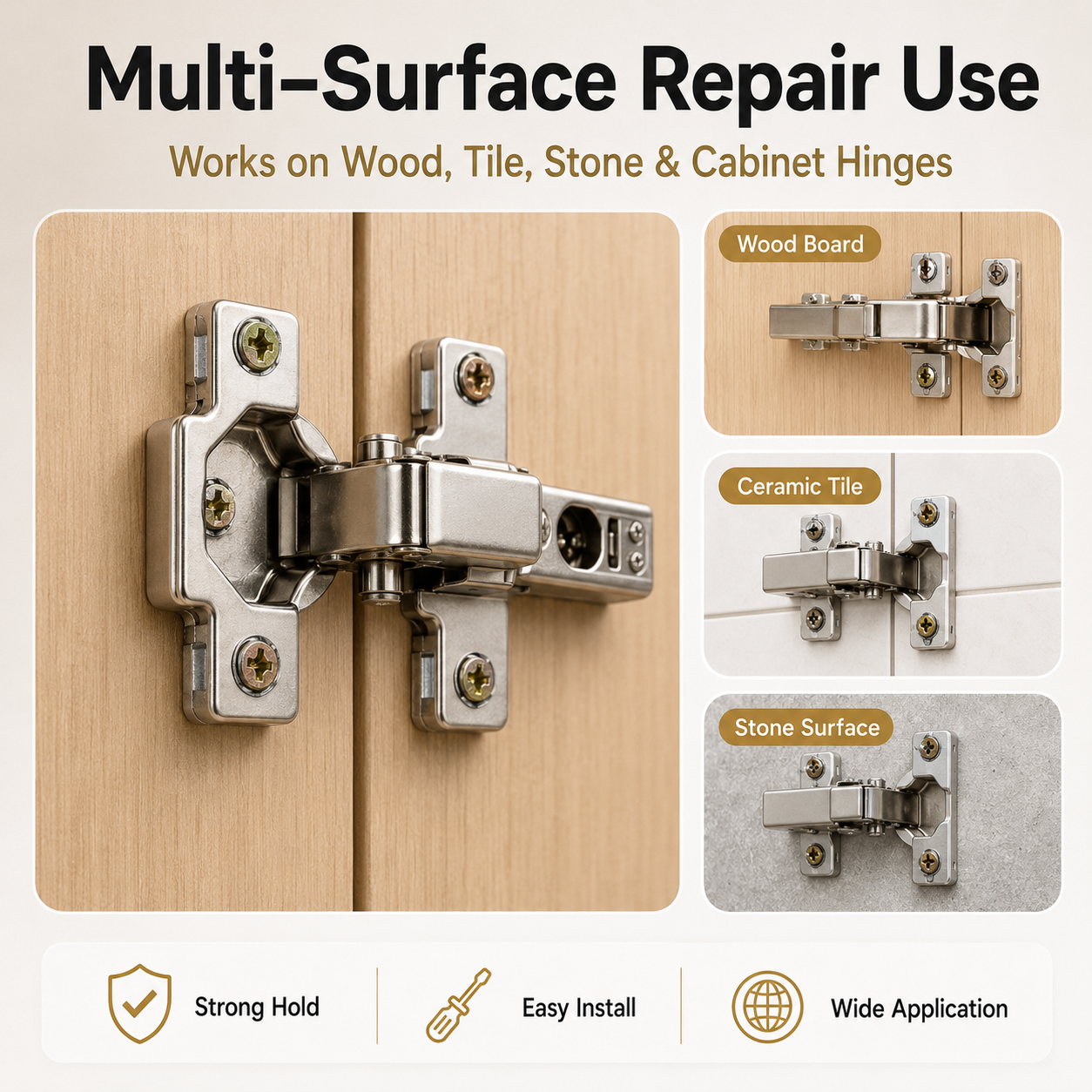 🔩 60Pcs Hinge Repair Kit with Wood Screws 🛠️
