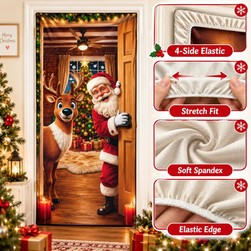 🎄 Magical Christmas Front Door Cover Decoration | Instant Festive Holiday Entrance Banner 🎅
