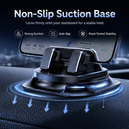 🔥 Best Seller | 360° Anti-Shake Car Mount - Rock-Solid 🚗