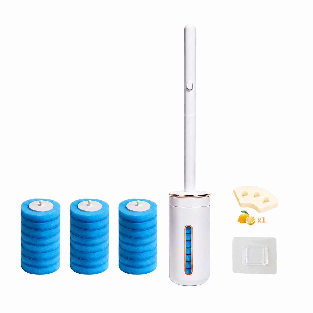 🧼 Disposable Toilet Cleaning Wand Kit Wall Mounted Caddy Storage Holder with Refills 🚽