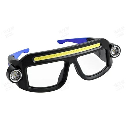 💡 Hands-Free LED Headlamp Glasses - Type-C Rechargeable COB Work Light 🔦