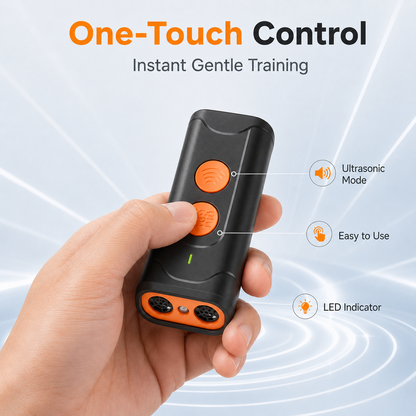 🐶 No-Shock Ultrasonic Dog Trainer – Stop Barking Fast & Train Better Behavior