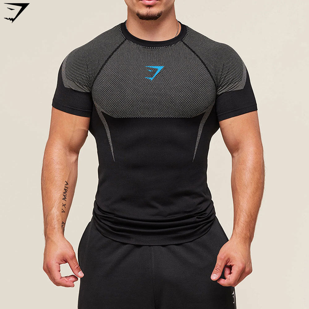 💪 Men's Athletic Compression T-Shirt – Quick-Dry Breathable Gym Tee🏋️‍♂️