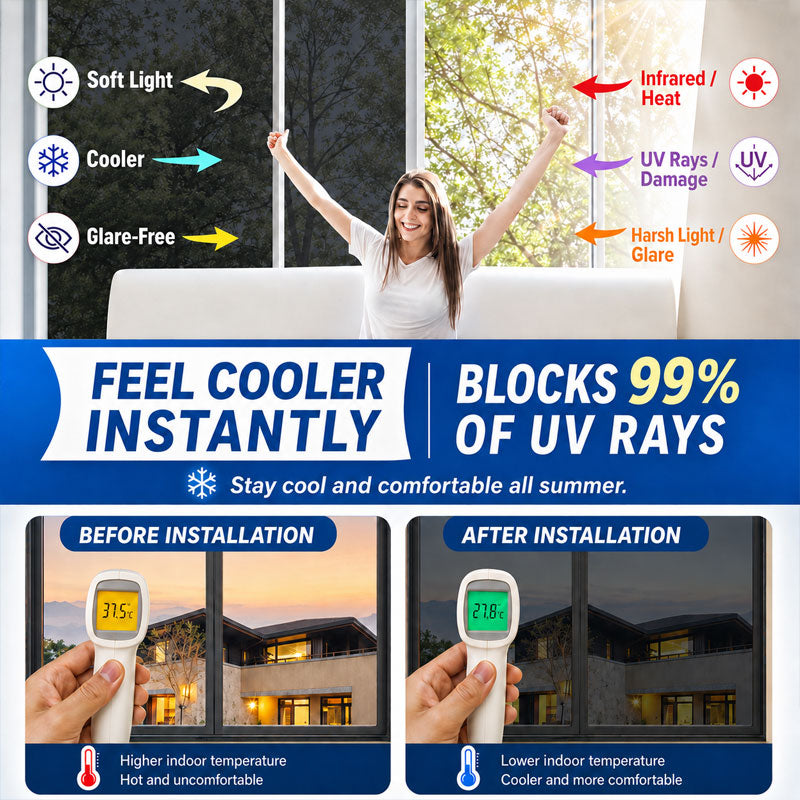 🚨 [50% OFF Today] PrivacyShield One-Way Window Film | Heat & UV Control ☀️