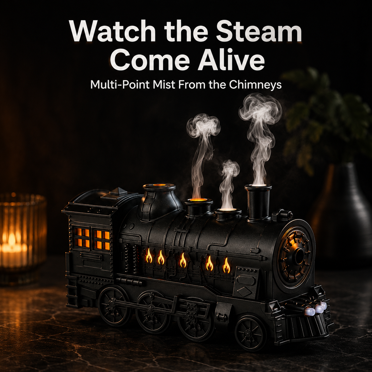 🚚 FREE SHIPPING | Vintage Steam Train Aroma Oil Diffuser & Humidifier 🚂♨️