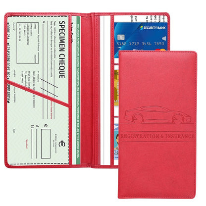 🚗 PU Leather Car Document Organizer – Keep Registration & Insurance Cards Neat ✨