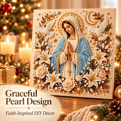 ✝️ 3D Pearl Rhinestone Holy Family Diamond Painting DIY Kit | Nativity Wall Art 🌟