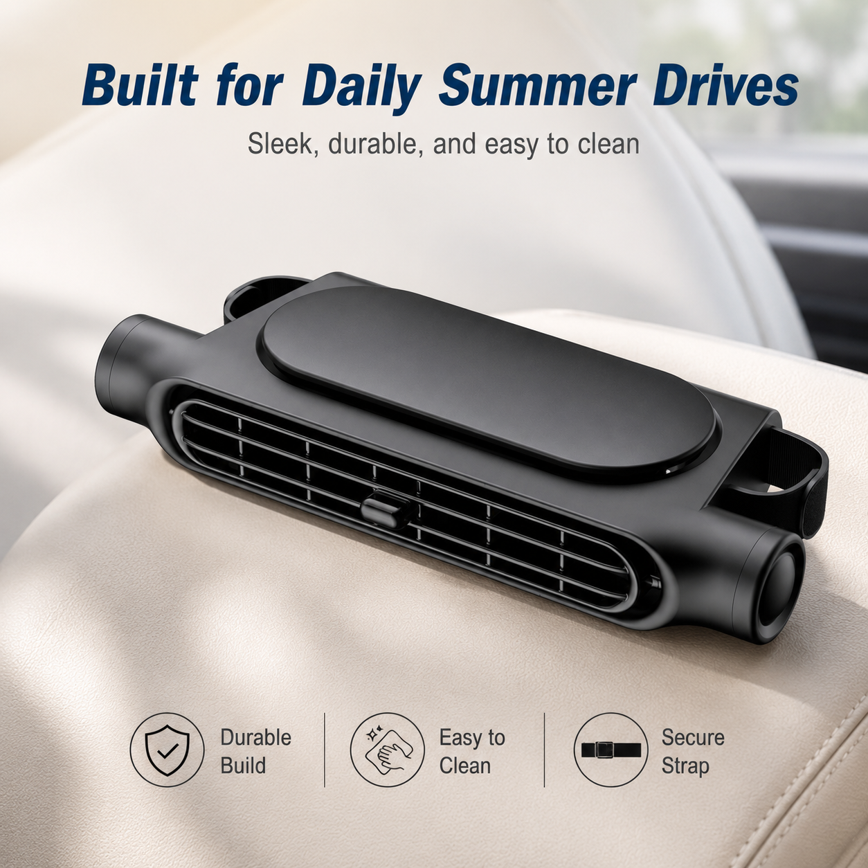 🧊 Portable Car Headrest Cooling Fan