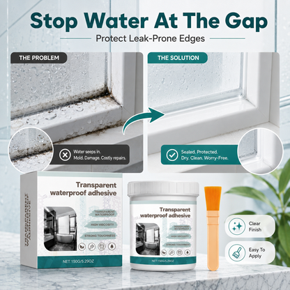 💧 Clear Transparent Waterproof Coating & Brush Sealant Kit 🖌️