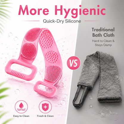 🧼 Silicone Back Scrubber - Double-Sided Deep Exfoliating ✨