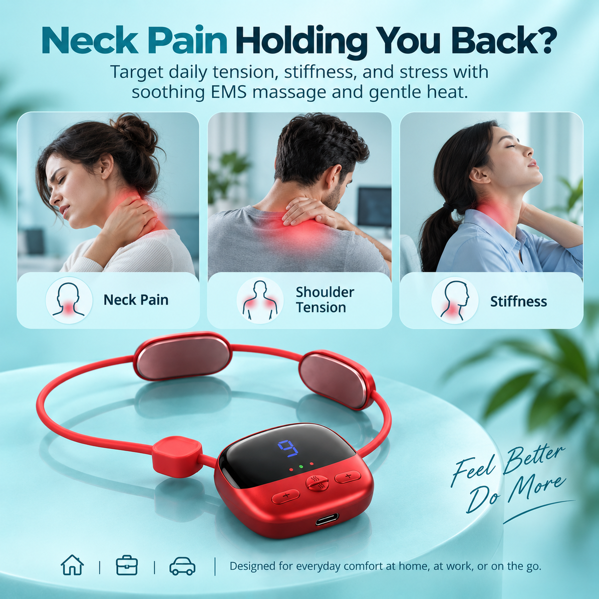💆 The Everyday Neck Relief Device You’ll Want Everywhere – Smart Wearable Massager