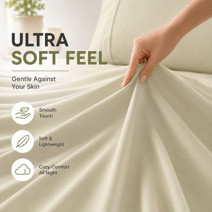 🔥 55% OFF LAST DAY 🔥 Luxury Comfort Bedding Set - Ultra-Soft Deep Pocket Sheets 🛏️
