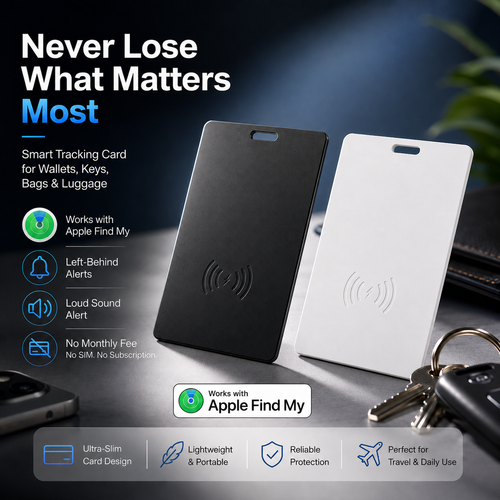 📱 Apple Find My Compatible Tracker - Rechargeable & Ultra-Slim 🔋