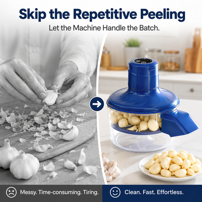 🧄 Electric Automatic Garlic & Fruit Peeler Machine 🍇