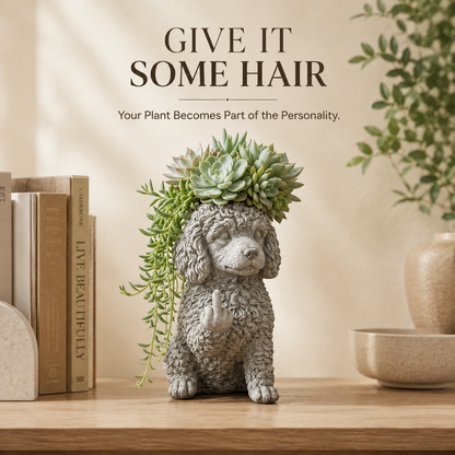 🖕 Sculptural Middle Finger Animal Planter – Quirky Succulent Pot & Gag Gift 🌿