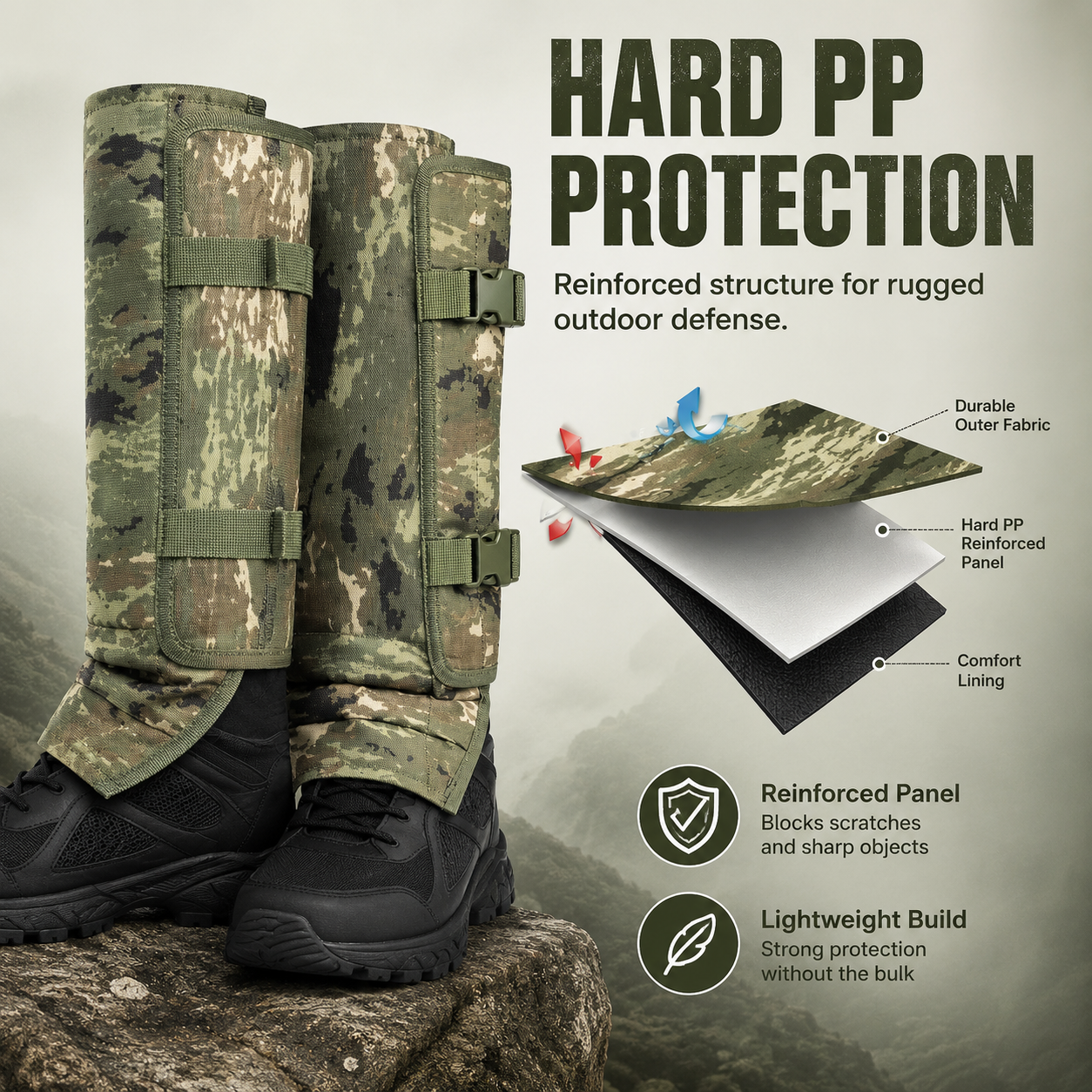 🐍 Snake Guard Leg Gaiters – Heavy-Duty Outdoor Protection