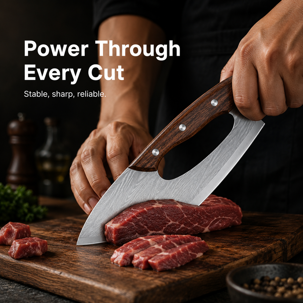 🔪 Heavy-Duty Cleaver Knife for Everyday Prep🔥