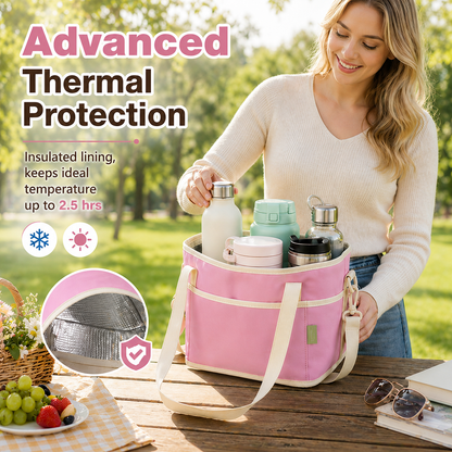 ☕Cithway 4-Grid Insulated Drink Carrier Bag Anti-Tip Multi-Beverage Tote 🧋