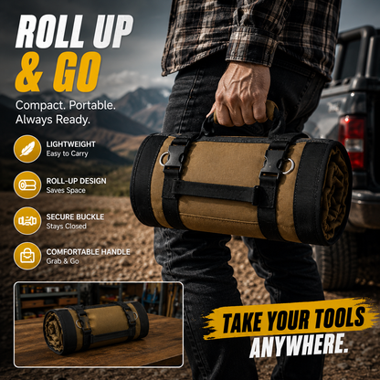 🛠️ Universal Heavy-Duty Roll-Up Tool Bag