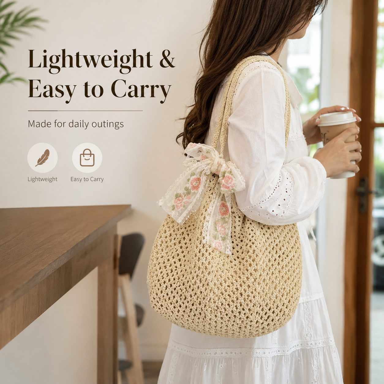 🌸 Retro Floral Patchwork Crossbody Bag – Lightweight Boho Tote for Everyday Style