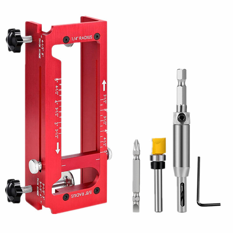 Adjustable Door Hinge Mortise Jig Kit