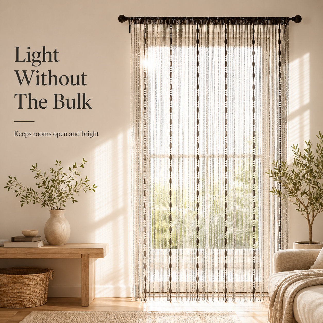 ✨ Elegant Beaded String Door Curtain 🚪