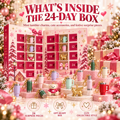 🎄 24-Day Tumbler Charm Advent Calendar – Daily Mini Surprises 🎁
