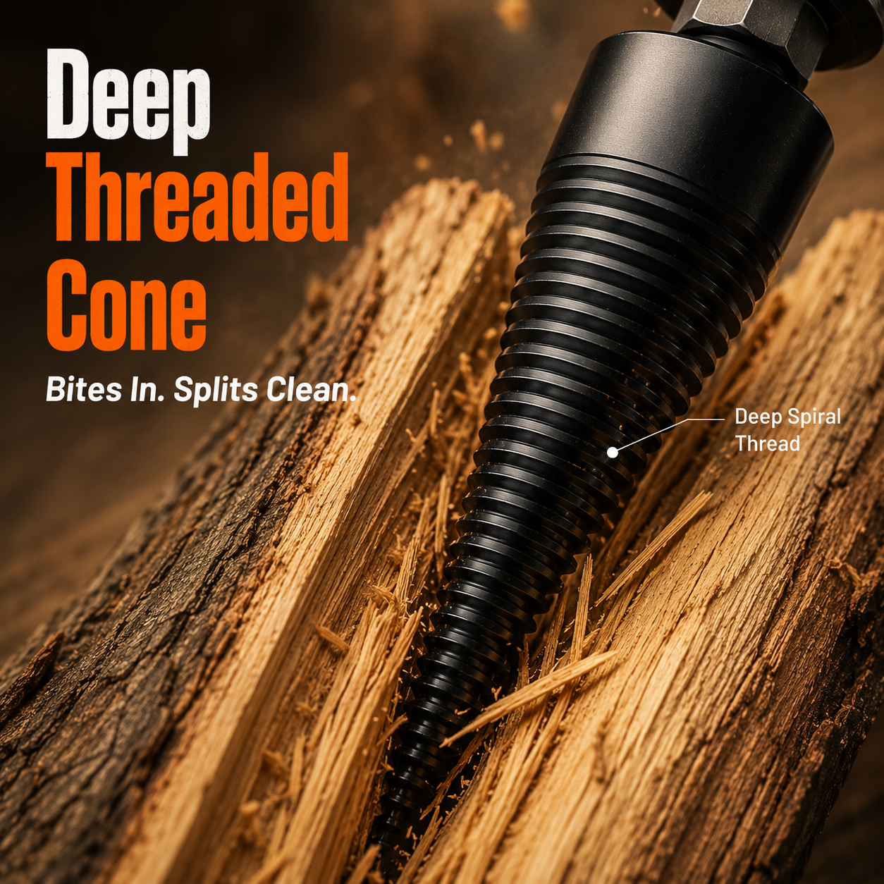 🔥 Heavy-Duty Firewood Splitter Drill Bit Set – Split Logs Faster with Less Effort