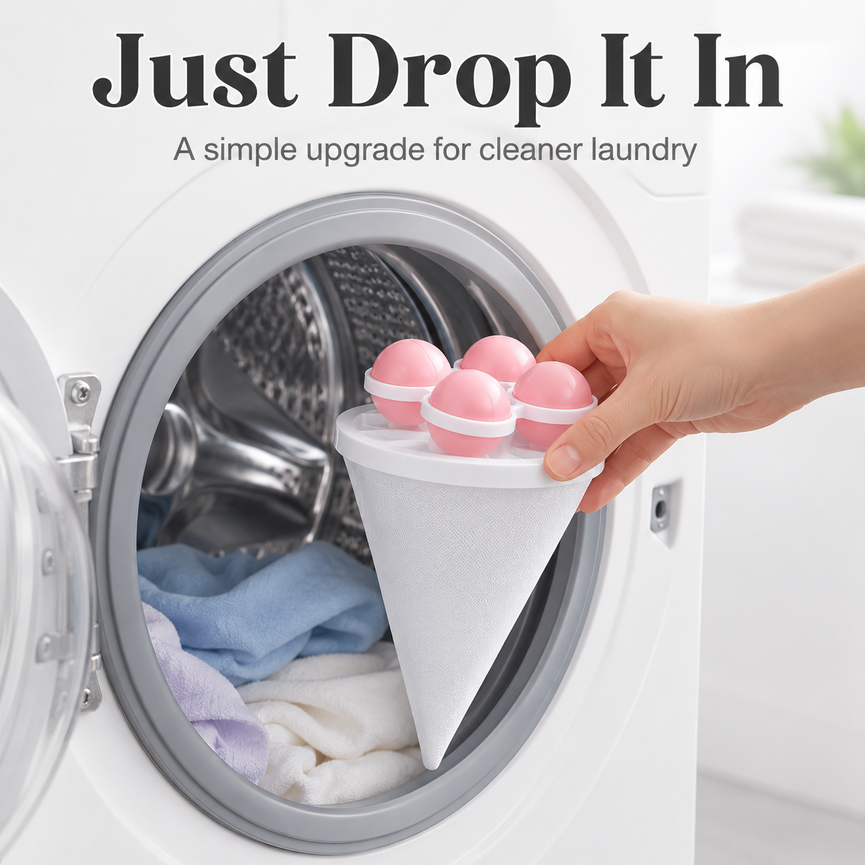 🧺 Floating Laundry Hair Catcher