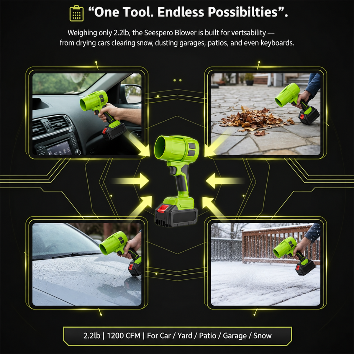 🔥 57% OFF Cordless Handheld Blower  – Choose 1 or 2 Battery Kits