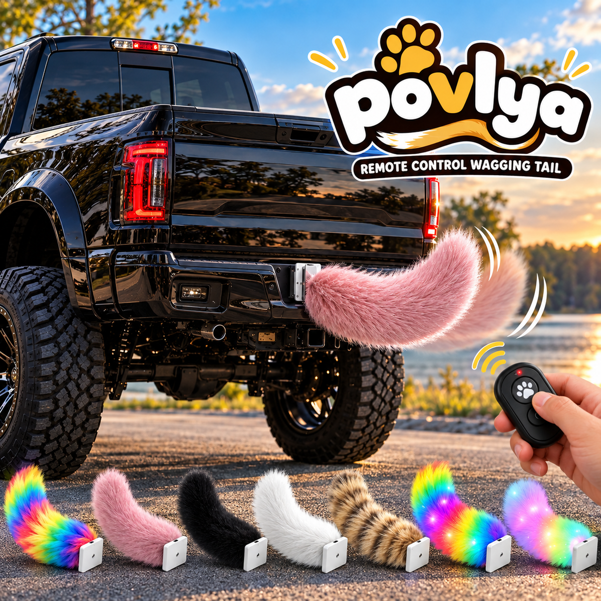😂 Remote Control Wagging Car Tail ✨ Your Car Can Wag Its Tail Too!
