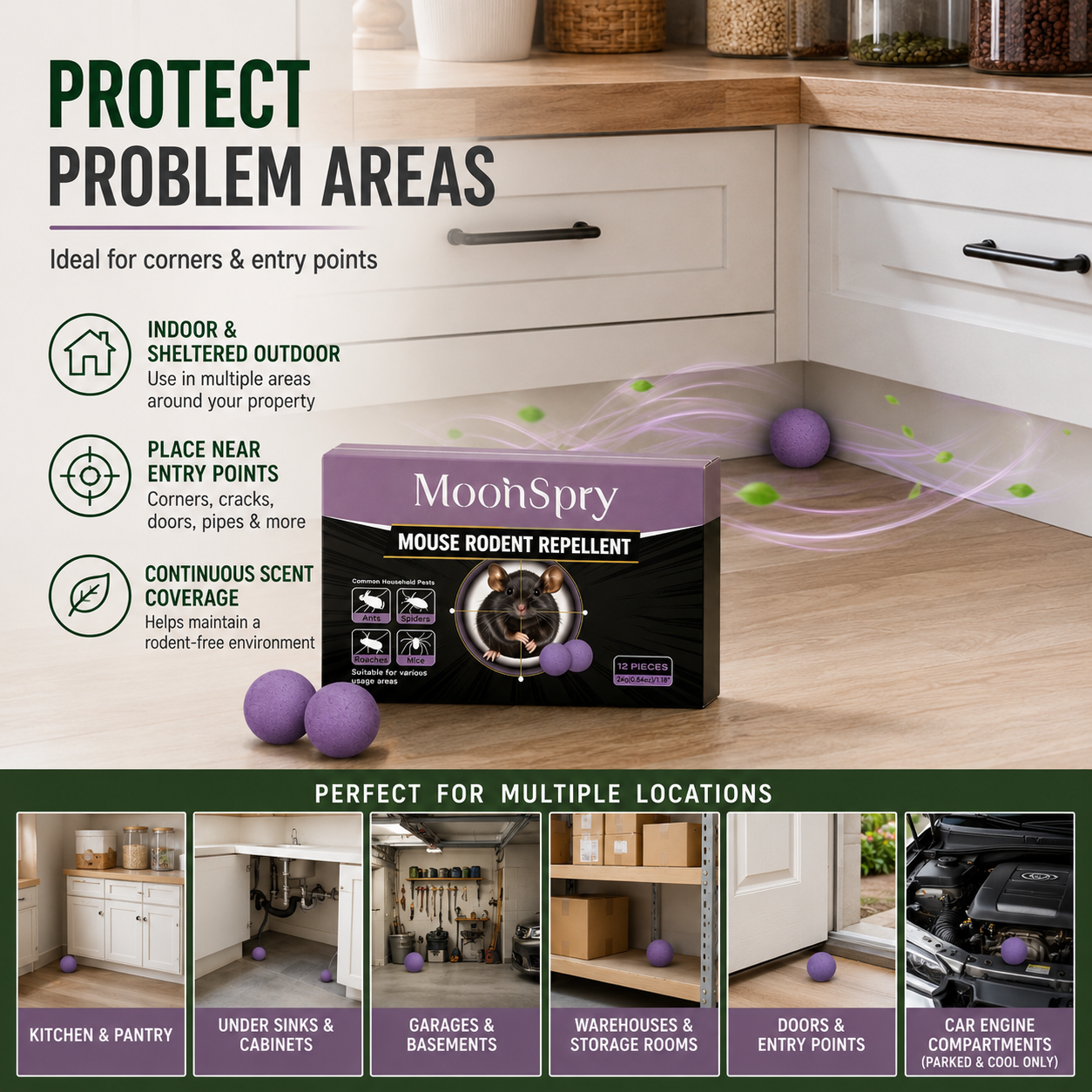 🚫🐭 Natural Rodent Repellent Balls | Keep Mice Away Before They Move In 🌿